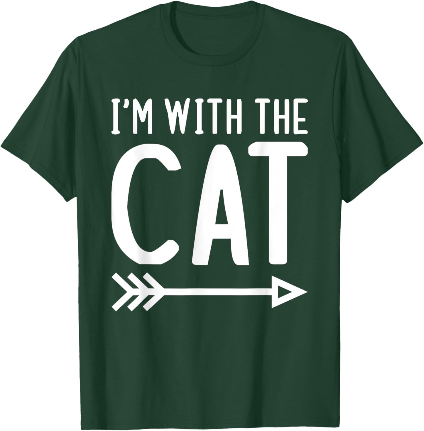 I'm With The Cat Funny Matching Halloween Couple Costume Women Kids T-Shirt - T-Shirt | Forest