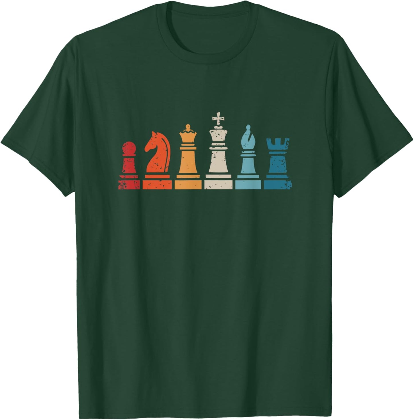 Chess Player Vintage Chess Pieces T-Shirt - T-Shirt | Forest