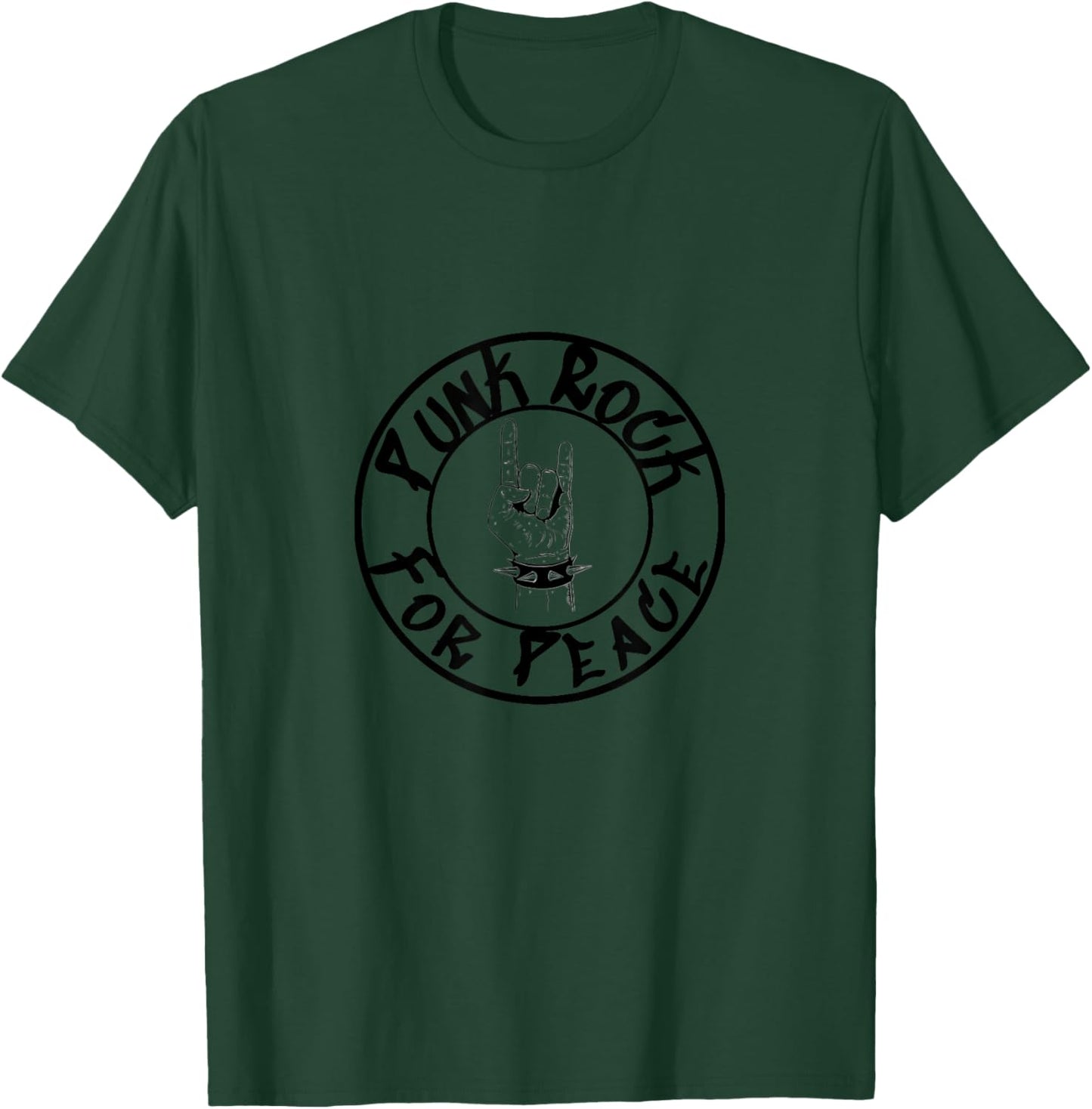 Punk Rock for Peace, Punk, Rock N Roll, Peace, Rock on T-Shirt - T-Shirt | Forest