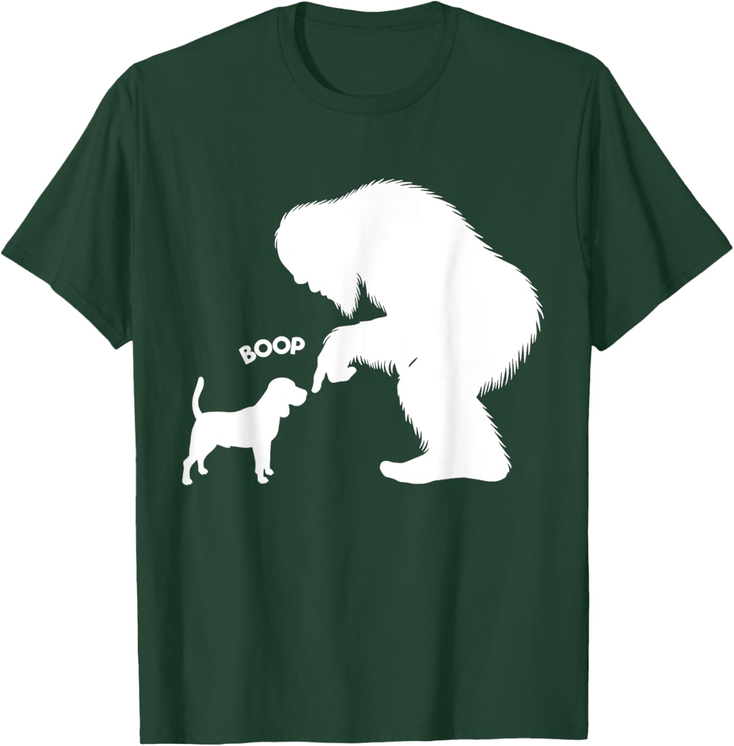 Funny Bigfoot Sasquatch Beagle Boop T-Shirt - T-Shirt | Forest