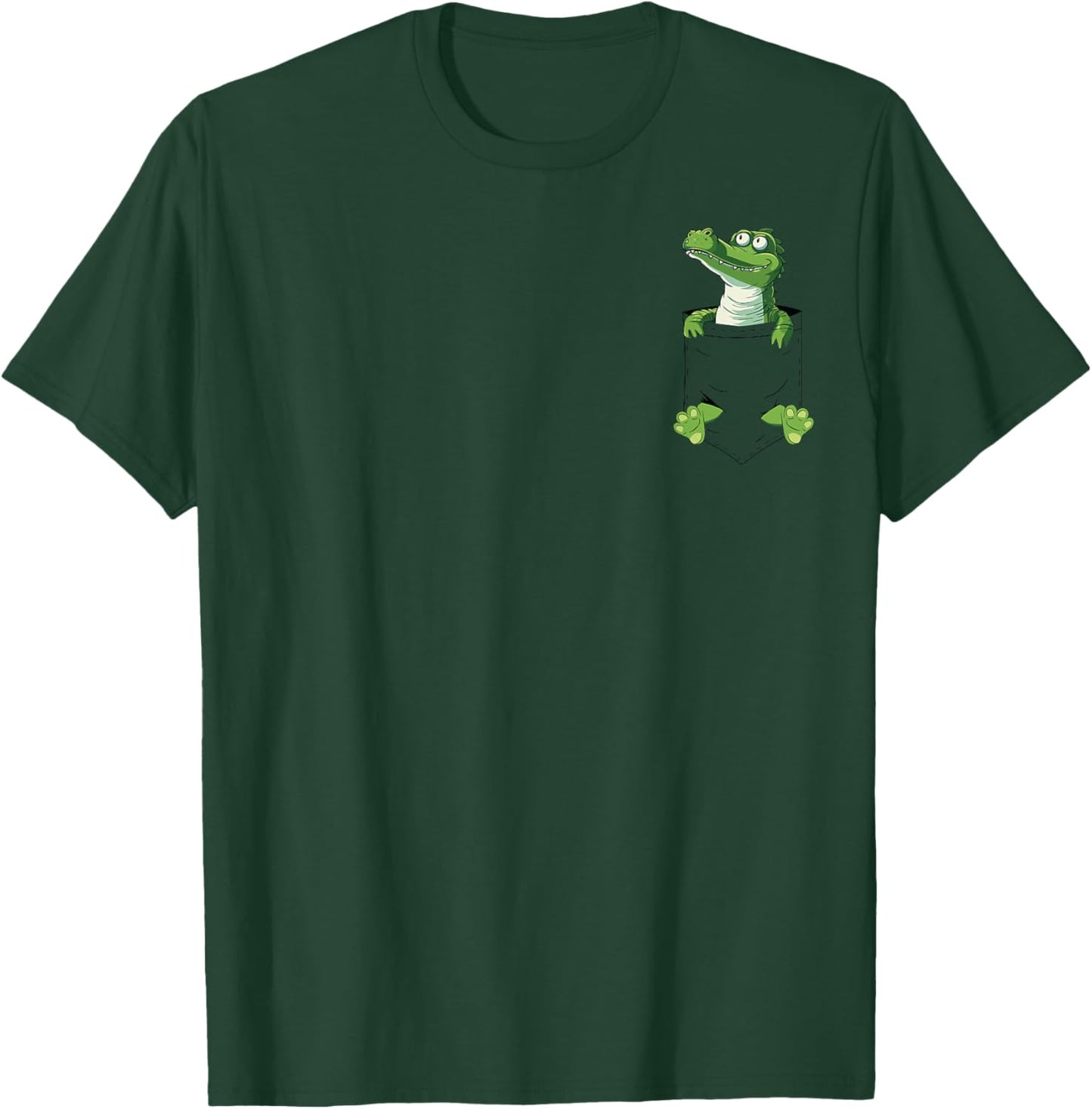 Funny Alligator lover Pet Cute Florida Alligator in a Pocket T-Shirt - T-Shirt | Forest