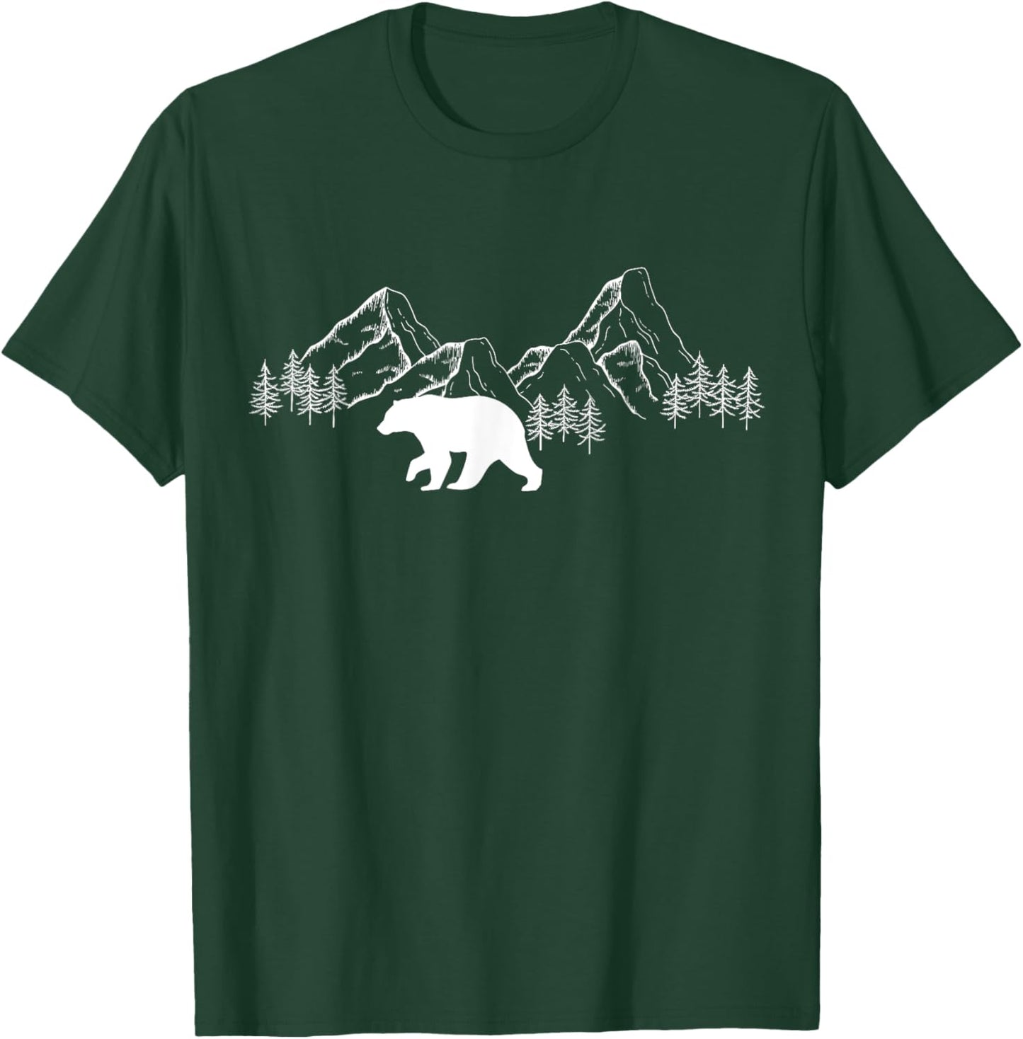 Trees Reflection Wildlife Nature Animal Bear Outdoor Forest T-Shirt - T-Shirt | Forest