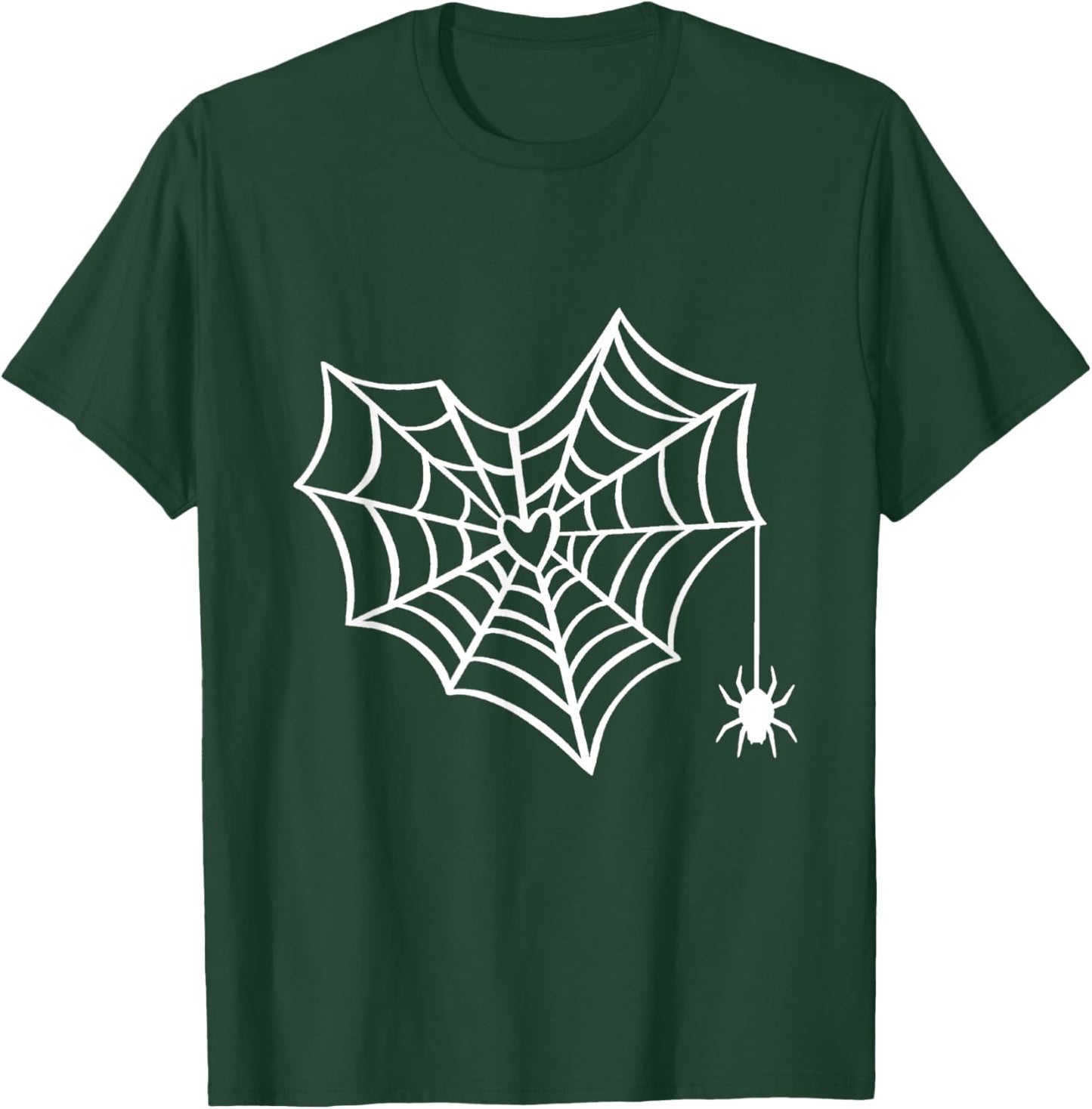 Halloween Heart Spider Web Spooky Costume T-Shirt - T-Shirt | Forest