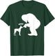 DesignDorks -Adults Funny Bigfoot Sasquatch Doberman Pinscher Boop Black Short Sleeve Classic Fit Cotton Blend T-Shirt - T-Shirt | Forest