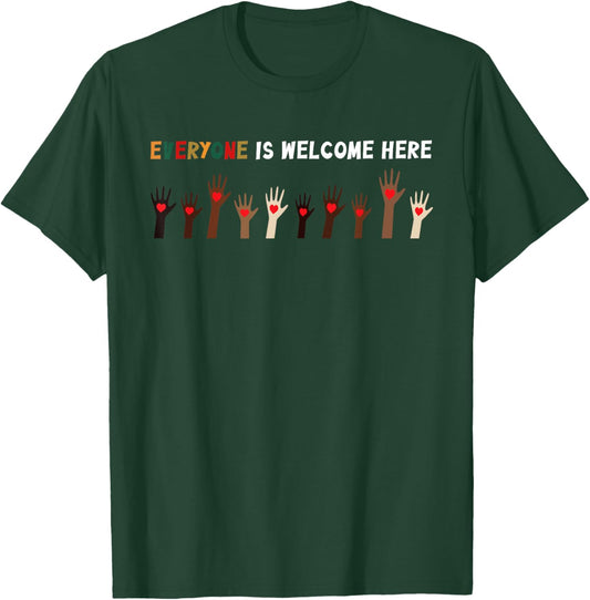Everyone Is Welcome Here Idaho Teacher T-Shirt - T-Shirt | Forest