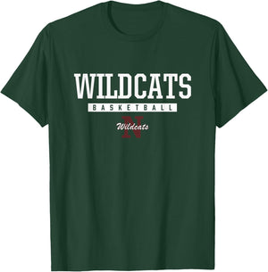 Newark Wildcats Logo Basketball HS T-Shirt - T-Shirt | Forest