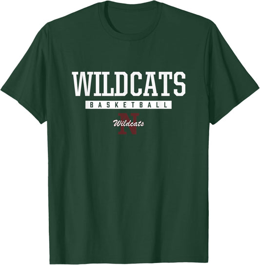 Newark Wildcats Logo Basketball HS T-Shirt - T-Shirt | Forest