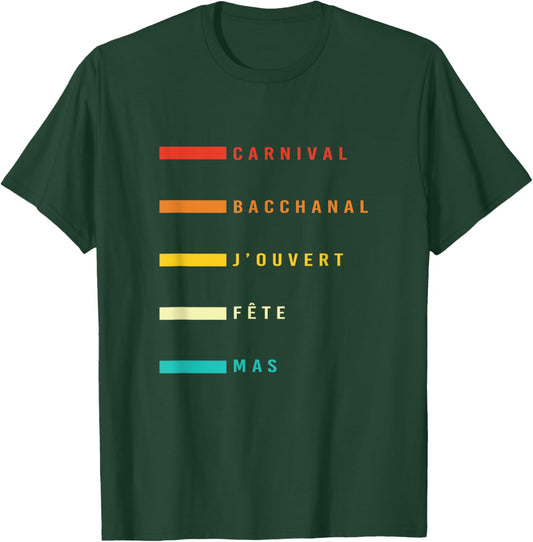 Soca Carnival Bacchanal Jouvert Fete Mas Vintage Bacchanal T-Shirt - T-Shirt | Forest