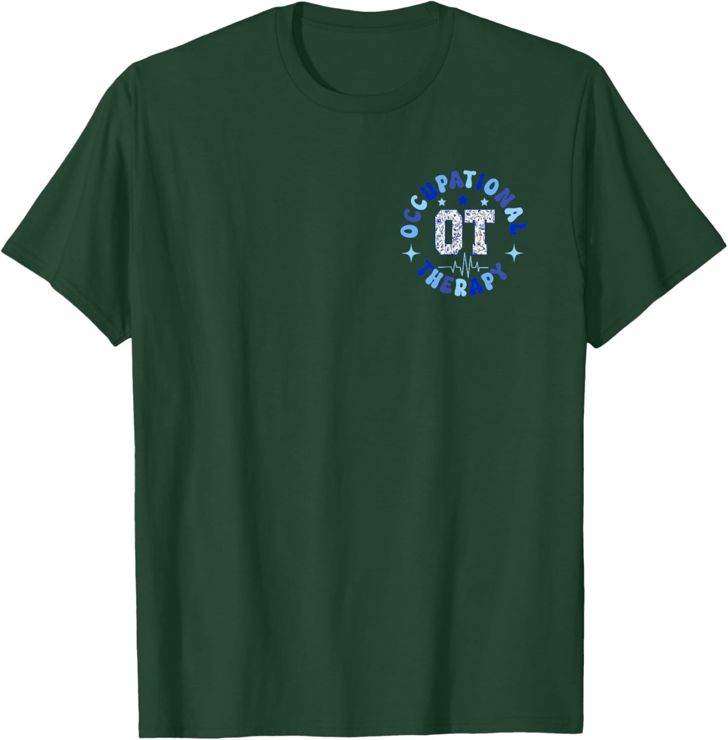 Occupational Therapy OT Occupational Therapist Blue Coquette T-Shirt - T-Shirt | Forest