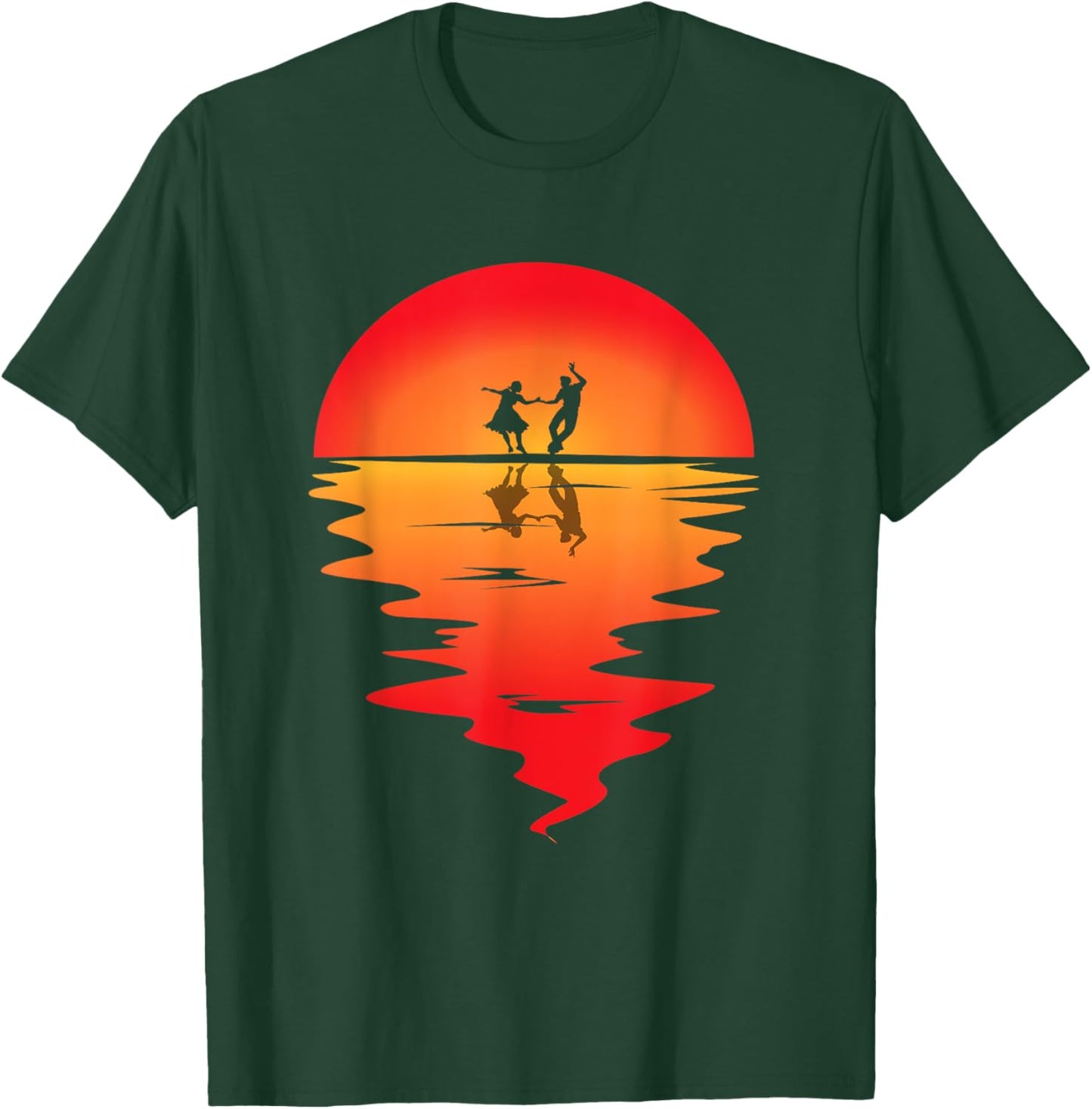 Square Dancing Sunset Square Dancer Vintage Square Dance T-Shirt - T-Shirt | Forest