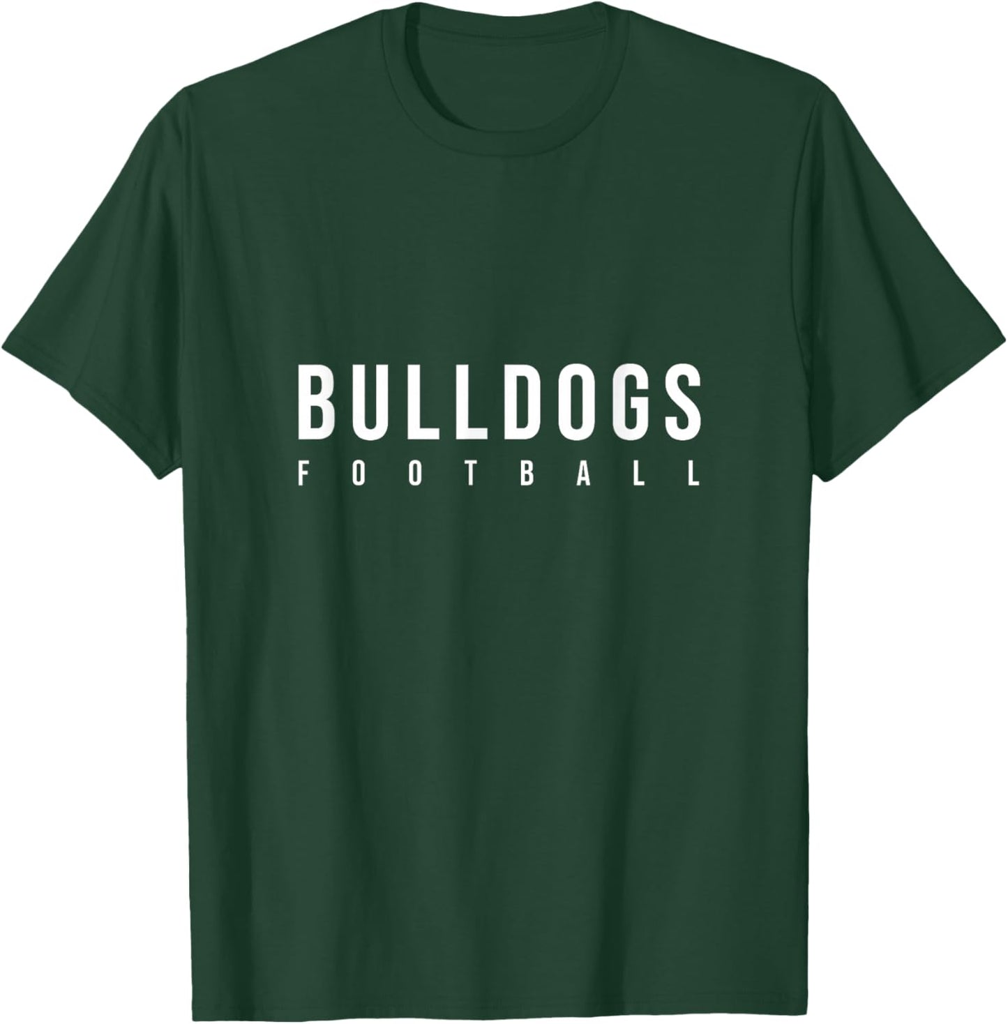 Bulldog-Inspired Football Design T-Shirt - T-Shirt | Forest