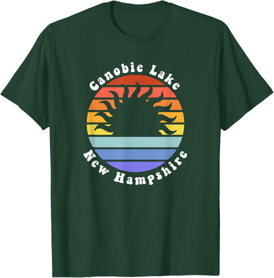 Canobie Lake New Hampshire Sunrise Family Vacation Souvenir T-Shirt - T-Shirt | Forest