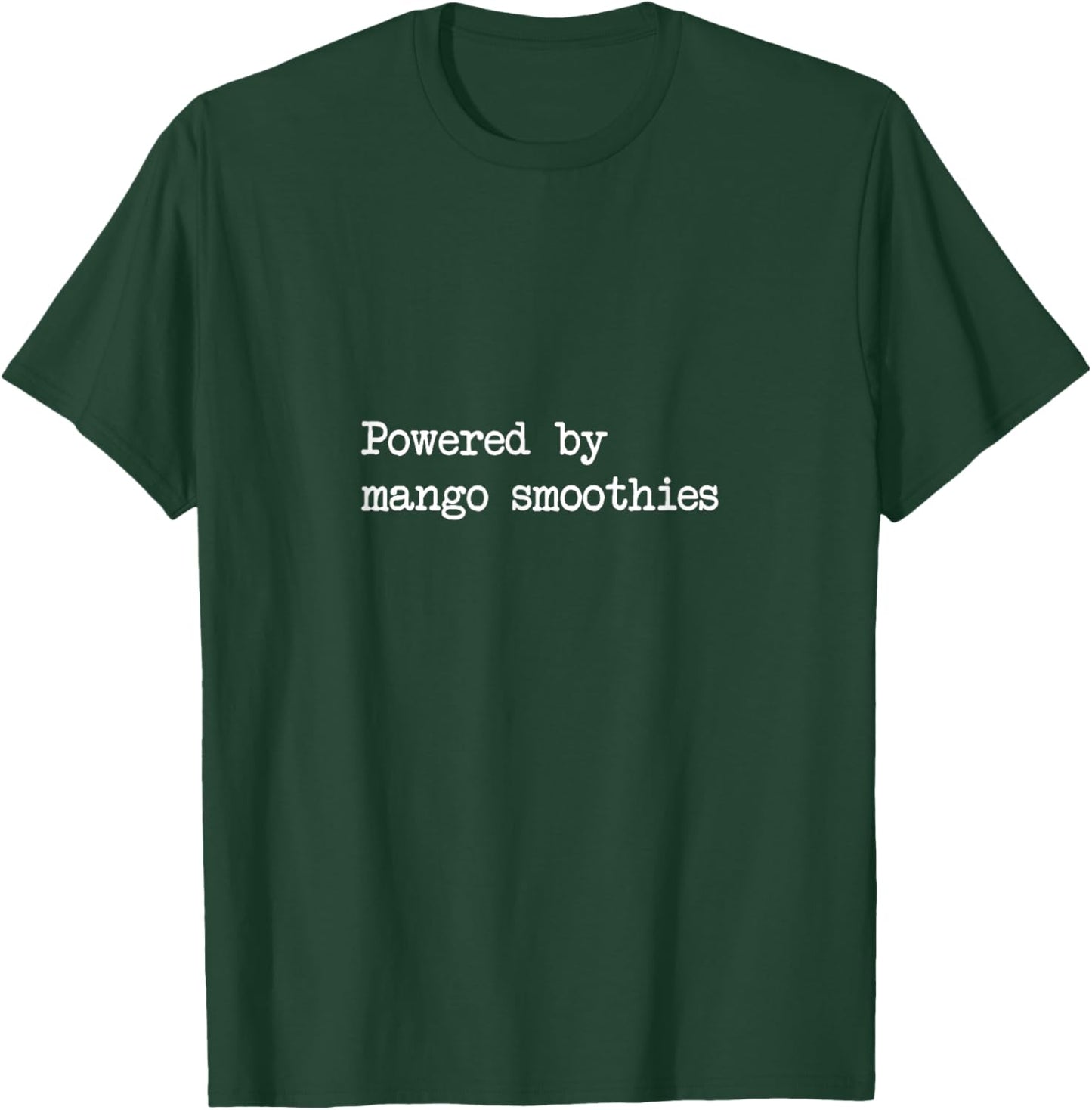 Powered by mango smoothies Funny Mango Fruit Minimalist T-Shirt - T-Shirt | Forest