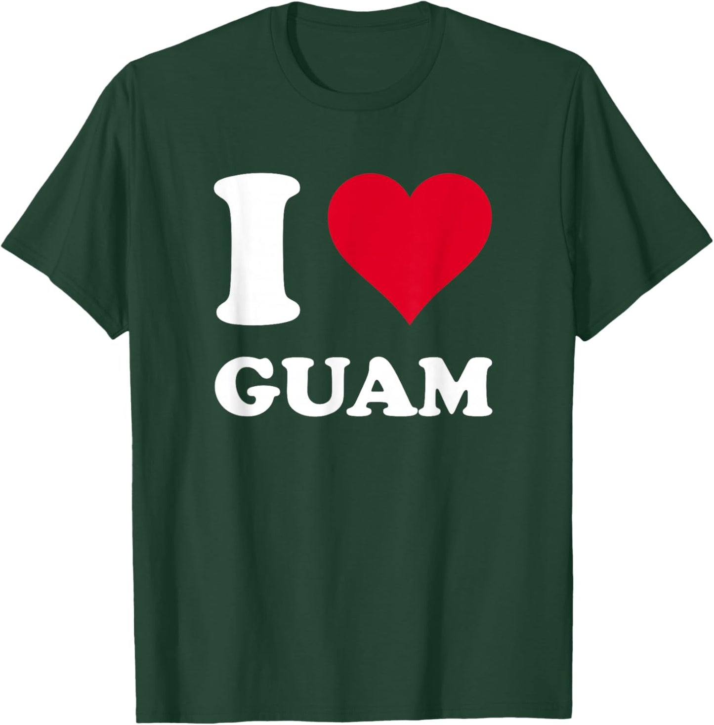 Red Heart I Love Guam T-Shirt - T-Shirt | Forest