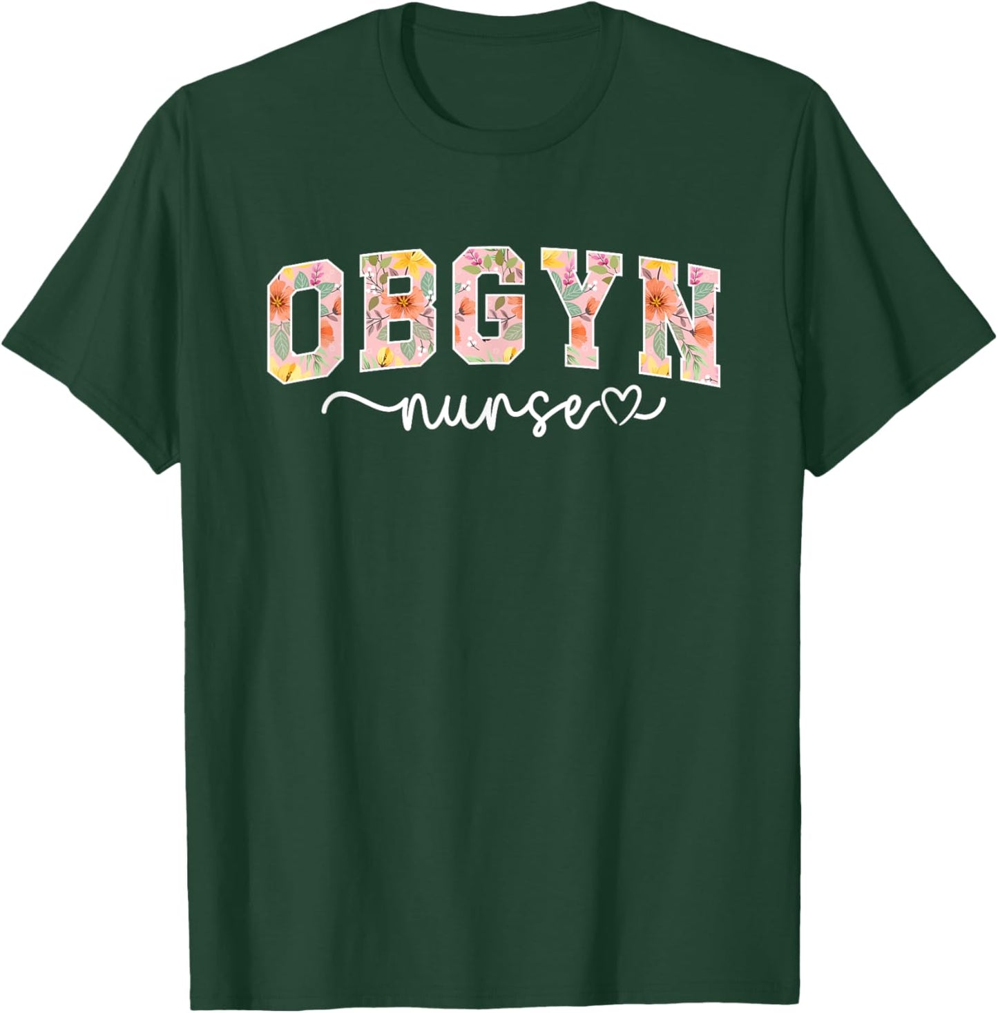OBGYN Nursing For Obstetrics And Gynecology Nurse Black Modern Short Sleeve - Small - Women - Nurses, OBGYN Nurses T-Shirt - T-Shirt | Forest