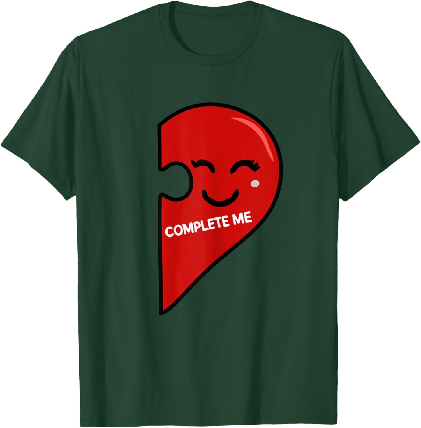 You Complete Me Female Matching Couple Puzzle Pieces T-Shirt - T-Shirt | Forest