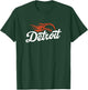 Detroit Baseball Vintage Minimalist Retro Baseball Lover T-Shirt - T-Shirt | Forest