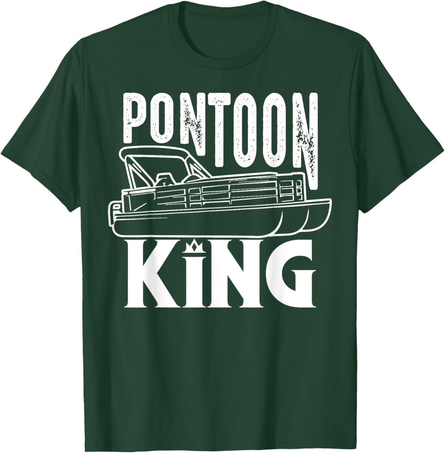 Best Pontoon Art Boys Pontoon Boat Pontoon Captain T-Shirt - T-Shirt | Forest