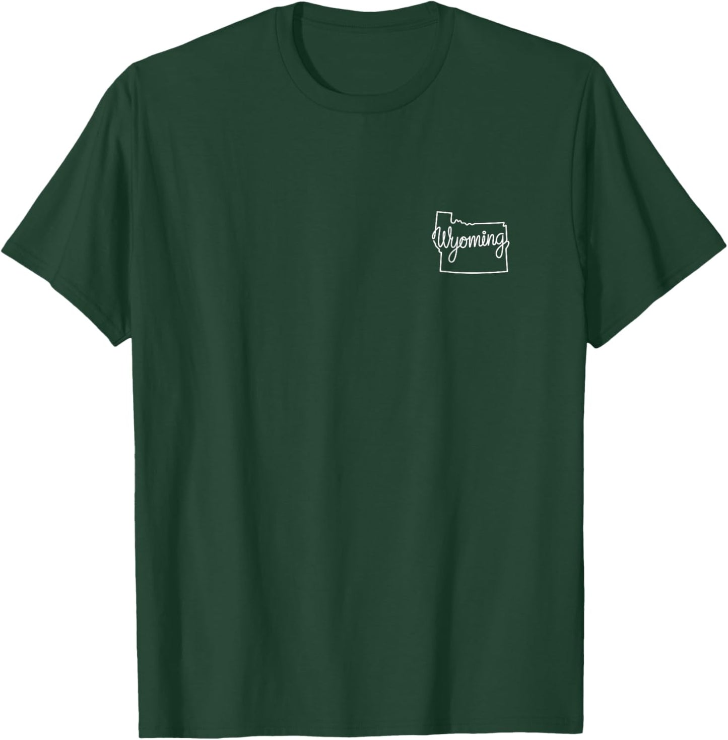 Wyoming Minimalist Badge Patch Line Art WY T-Shirt - T-Shirt | Forest