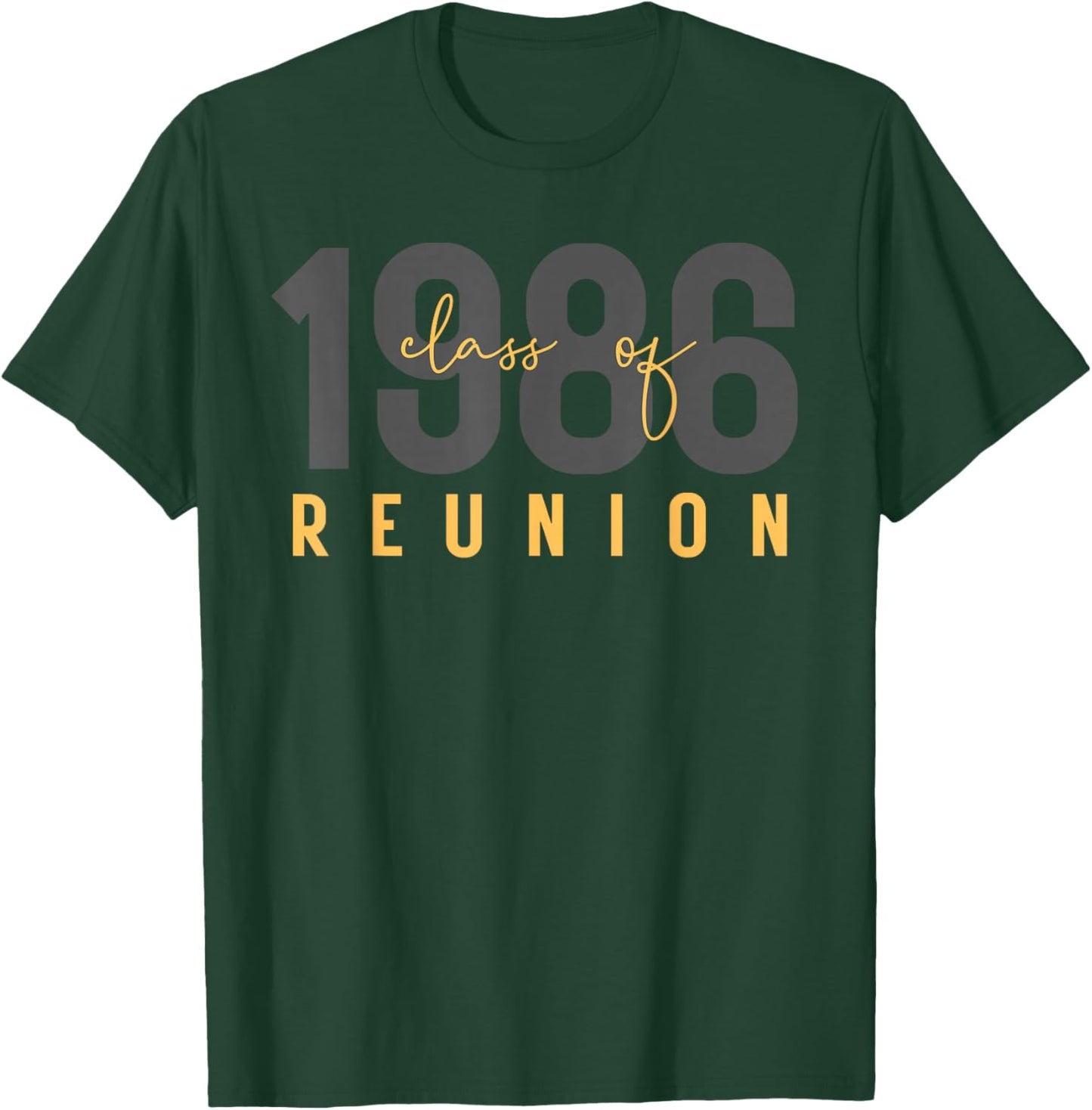 Classic Retro Vintage Class of 1986 Reunion 40th Graduation T-Shirt - T-Shirt | Forest