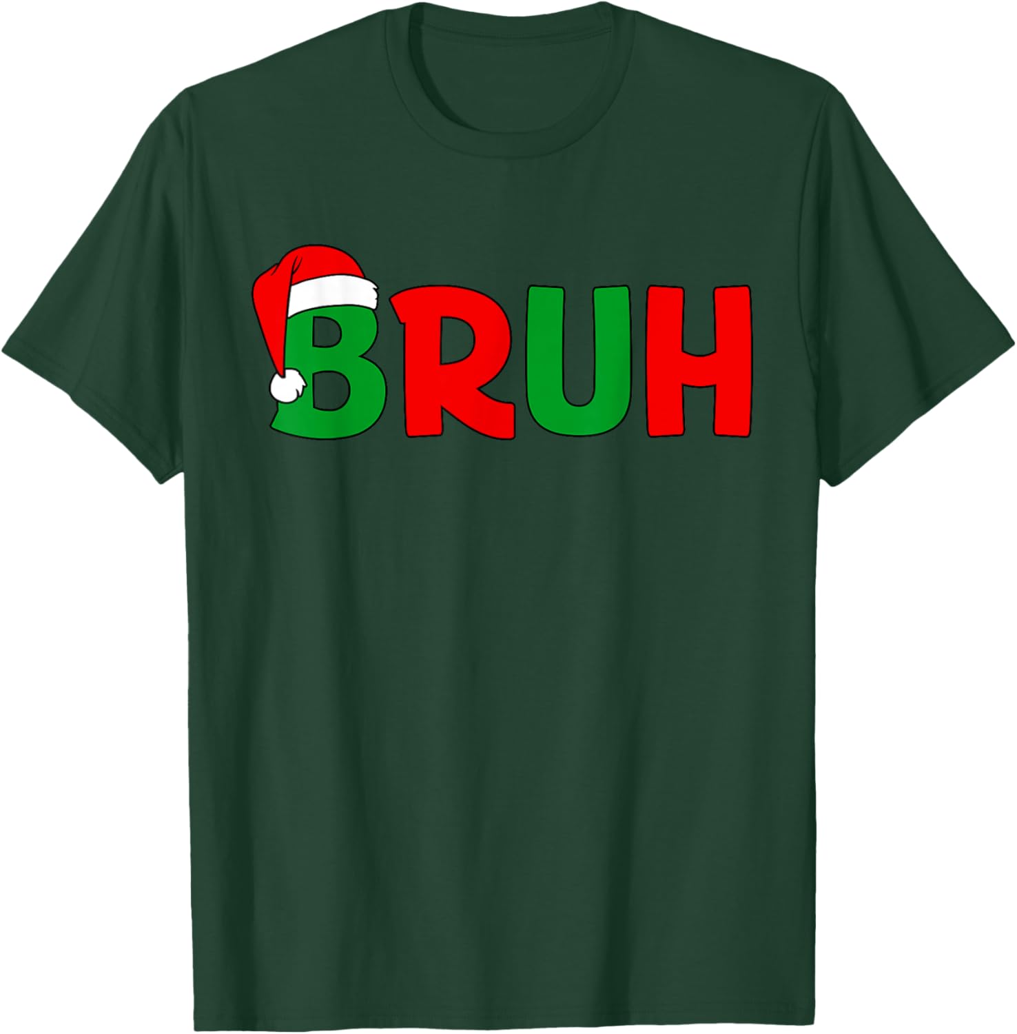 Bruh Christmas Kids Teens Boys Funny Christmas Humor Meme T-Shirt - T-Shirt | Forest