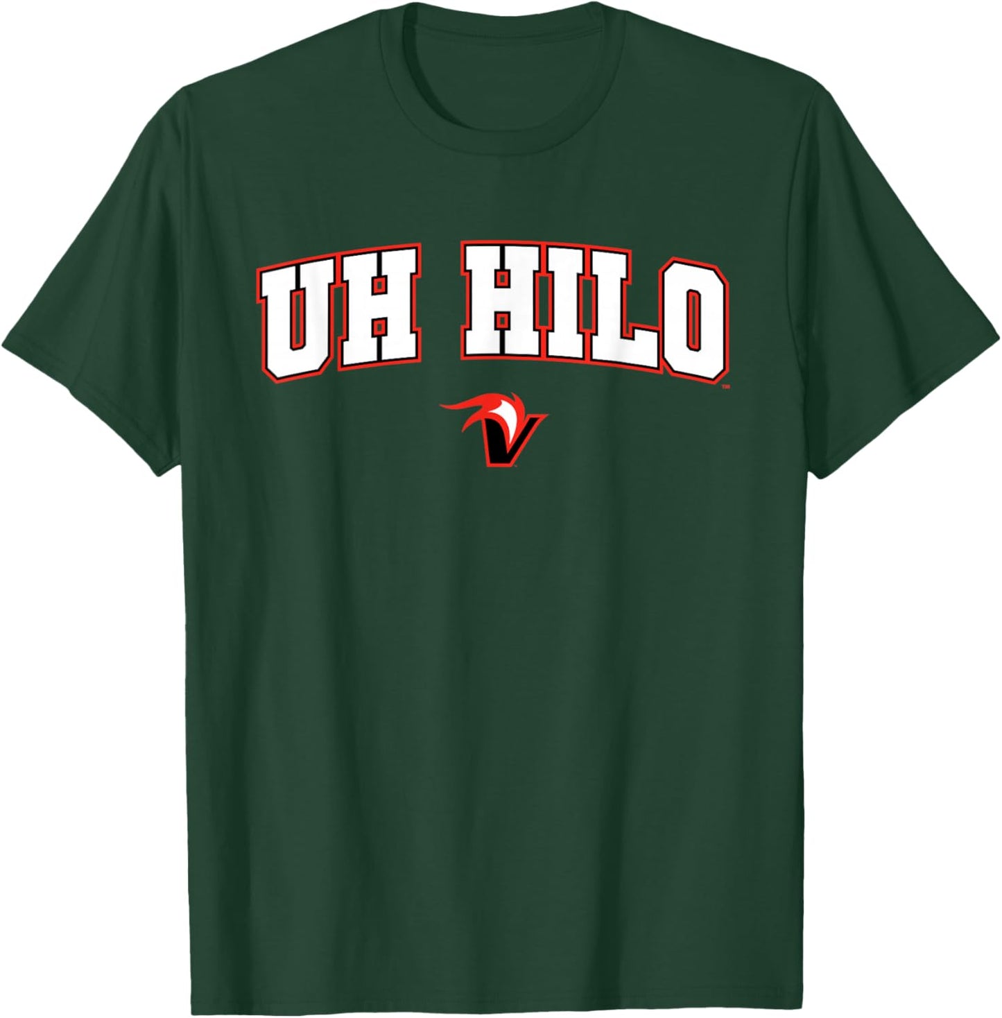 University of Hawaii Hilo Vulcans Arch Logo T-Shirt - T-Shirt | Forest