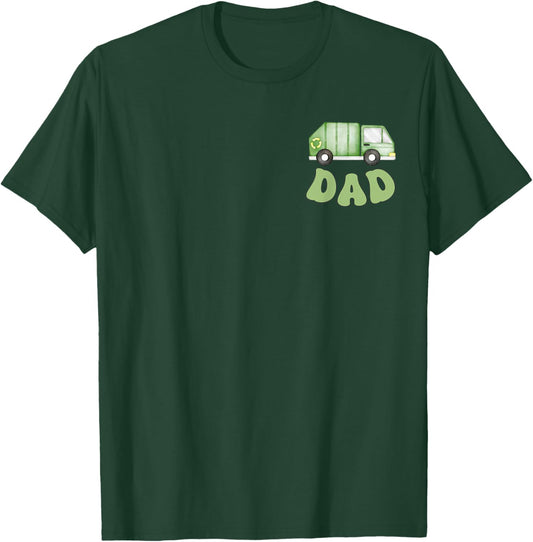 Garbage Truck Dad of The 1st Birthday Boy Family Matching T-Shirt - T-Shirt | Forest