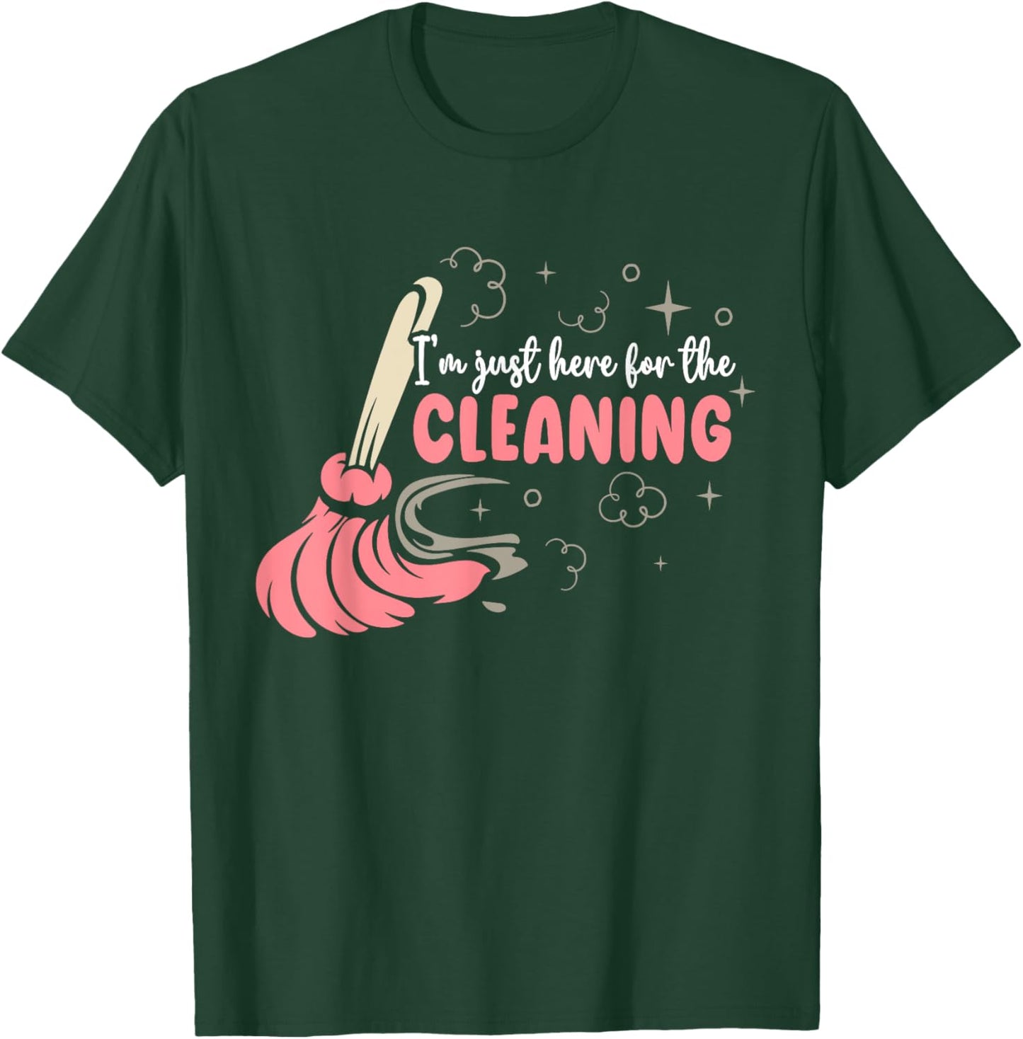 Crew Cleaning Lady Housekeeping T-Shirt - T-Shirt | Forest
