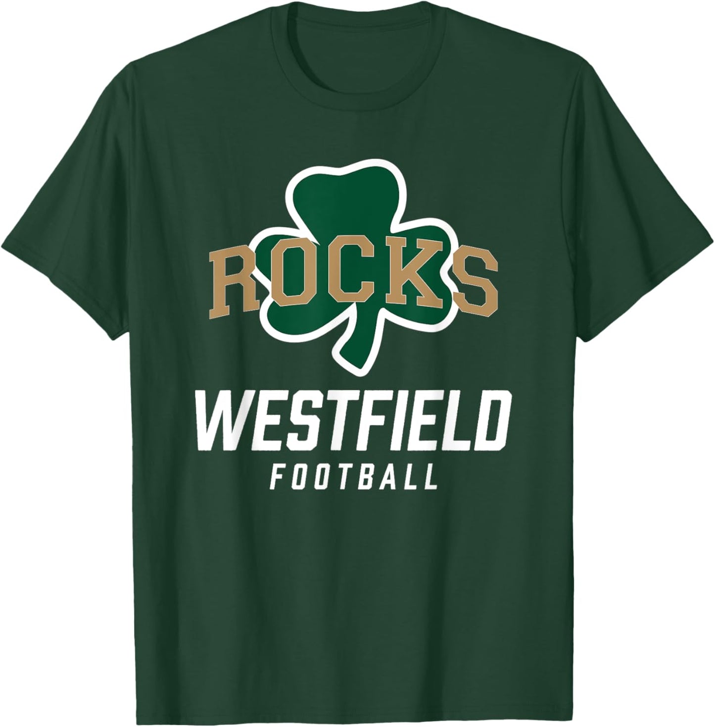 Westfield Shamrocks Logo Football Team HS T-Shirt - T-Shirt | Forest