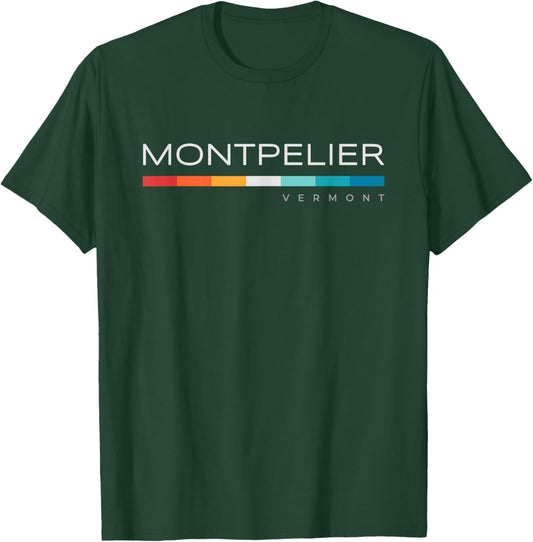 Montpelier VT Vermont Retro Design T-Shirt - T-Shirt | Forest