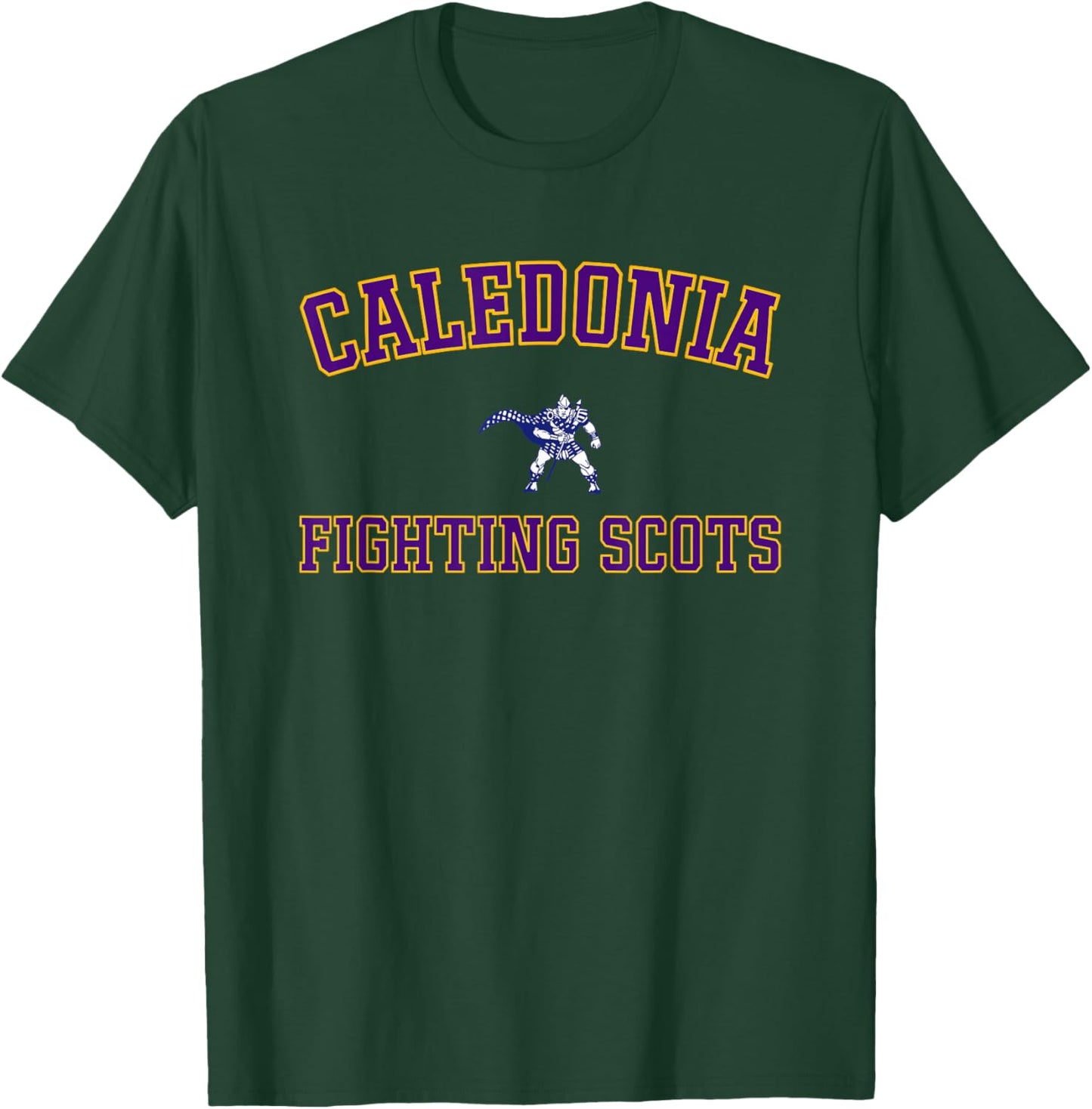 Caledonia Fighting Scots Logo Varsity HS T-Shirt - T-Shirt | Forest