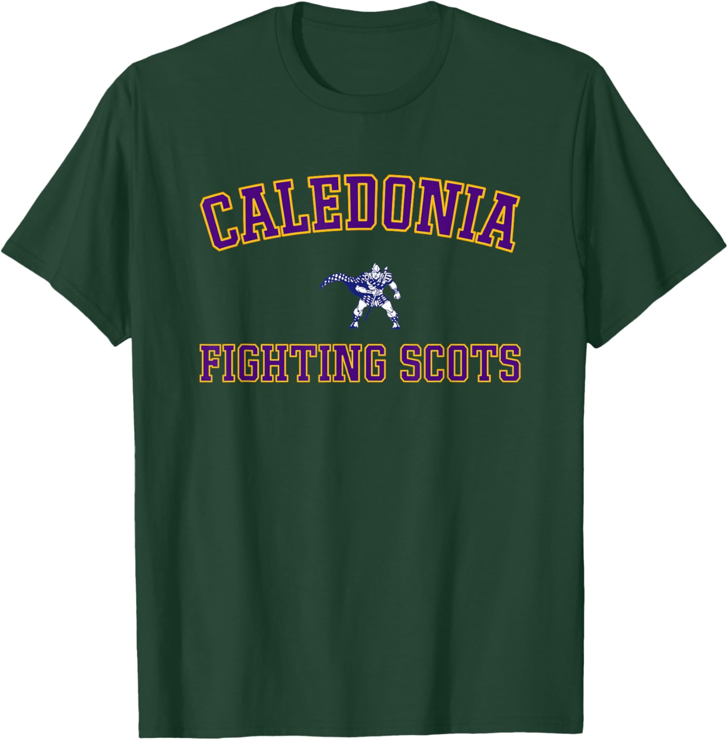 Caledonia Fighting Scots Logo Varsity HS T-Shirt - T-Shirt | Forest