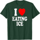 I Heart (Love) Eating Ice Chewing Pagophagia T-Shirt - T-Shirt | Forest