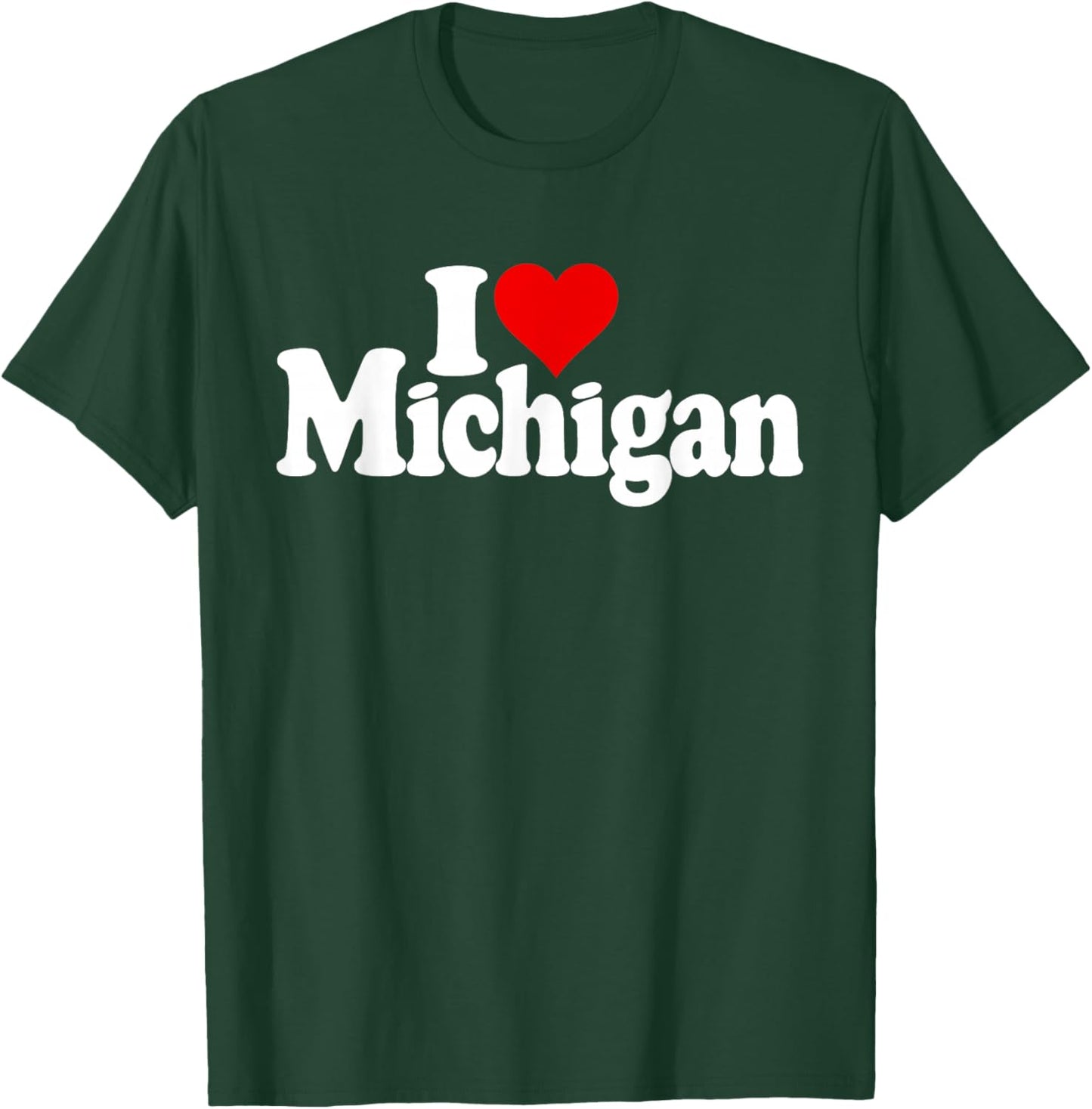 I Love Heart Michigan T-Shirt - T-Shirt | Forest