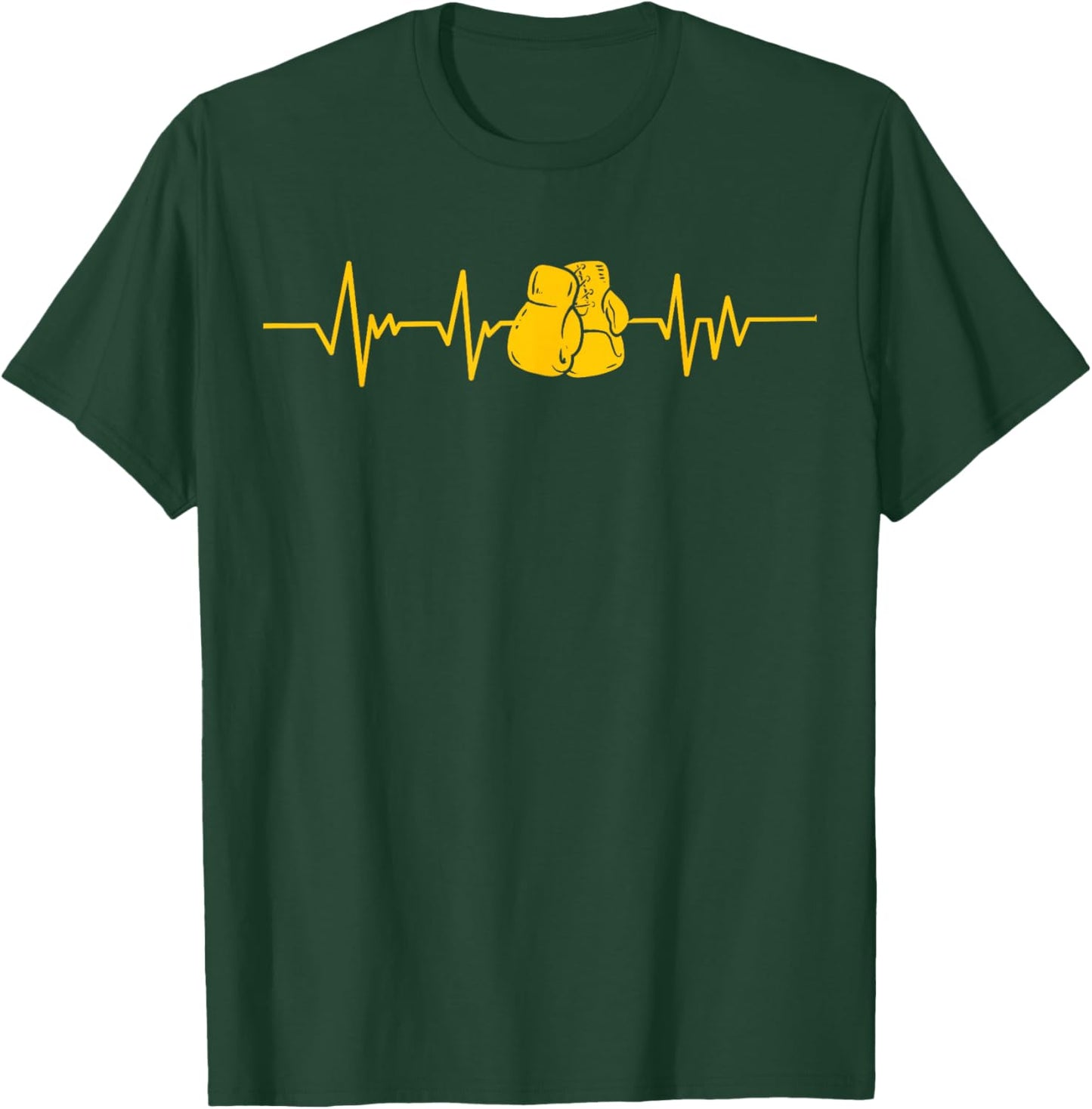 Boxing Boxing Combat Boxing Ring Men's Heartbeat T-Shirt - T-Shirt | Forest