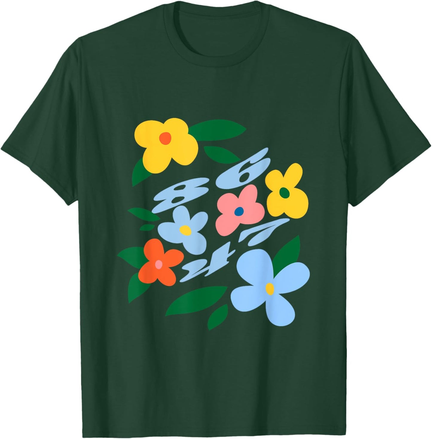 Funny 8647 Subtle Floral Style 86 47 Roman Numerals Retro T-Shirt - T-Shirt | Forest