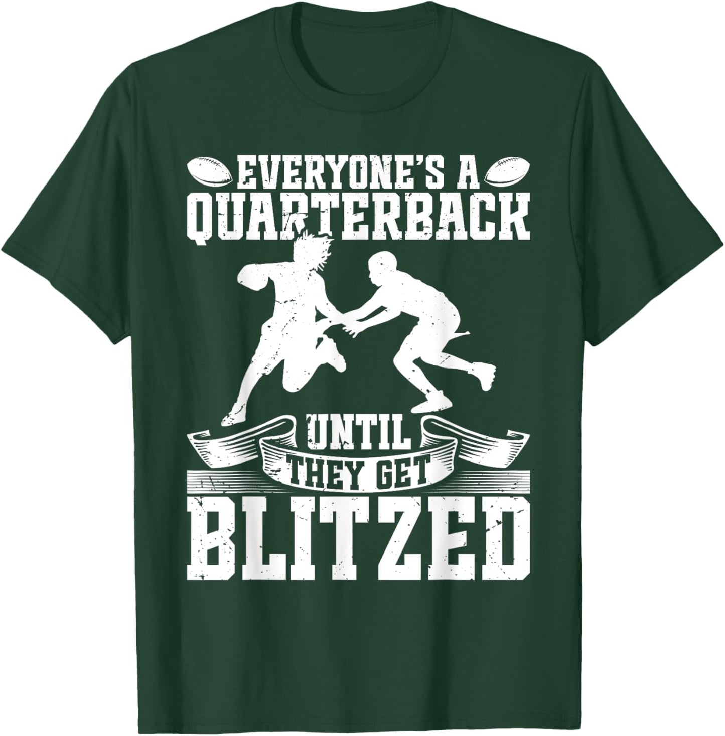 Flag Football Quarterback T-Shirt - T-Shirt | Forest