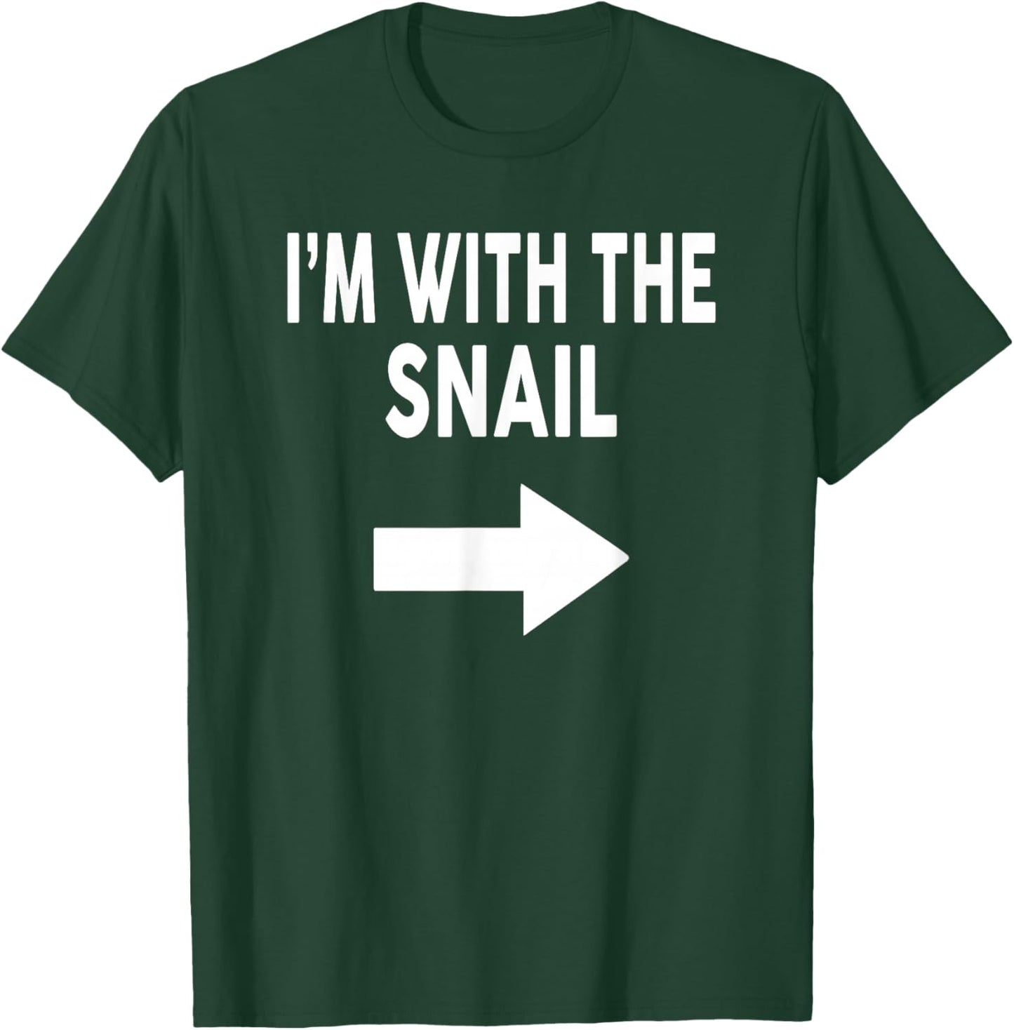 I'm with The Snail Halloween Snail T-Shirt - T-Shirt | Forest