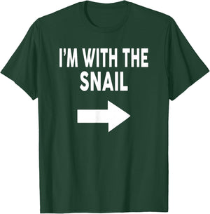 I'm with The Snail Halloween Snail T-Shirt - T-Shirt | Forest