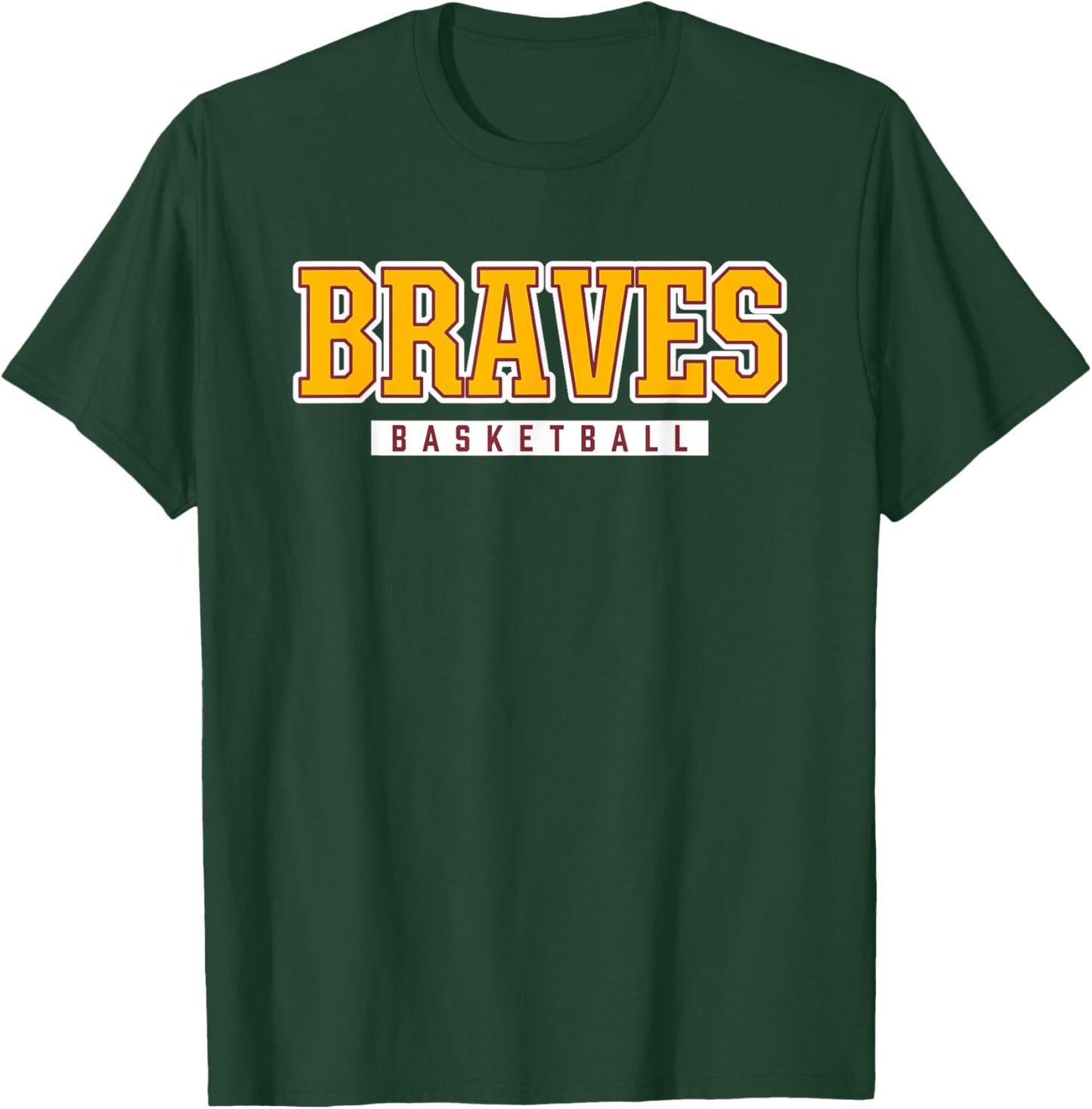 Braves Basketball Cherokee High School T-Shirt - T-Shirt | Forest