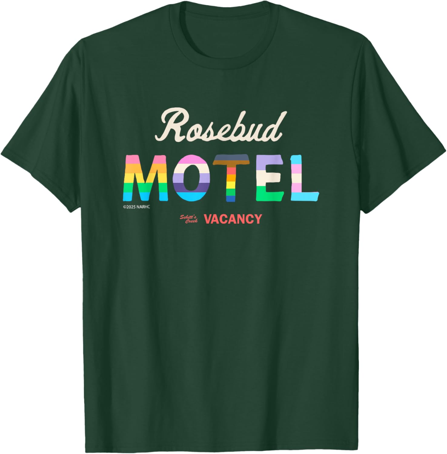 Schitt's Creek Rosebud Motel Pride Flag Colors T-Shirt - T-Shirt | Forest