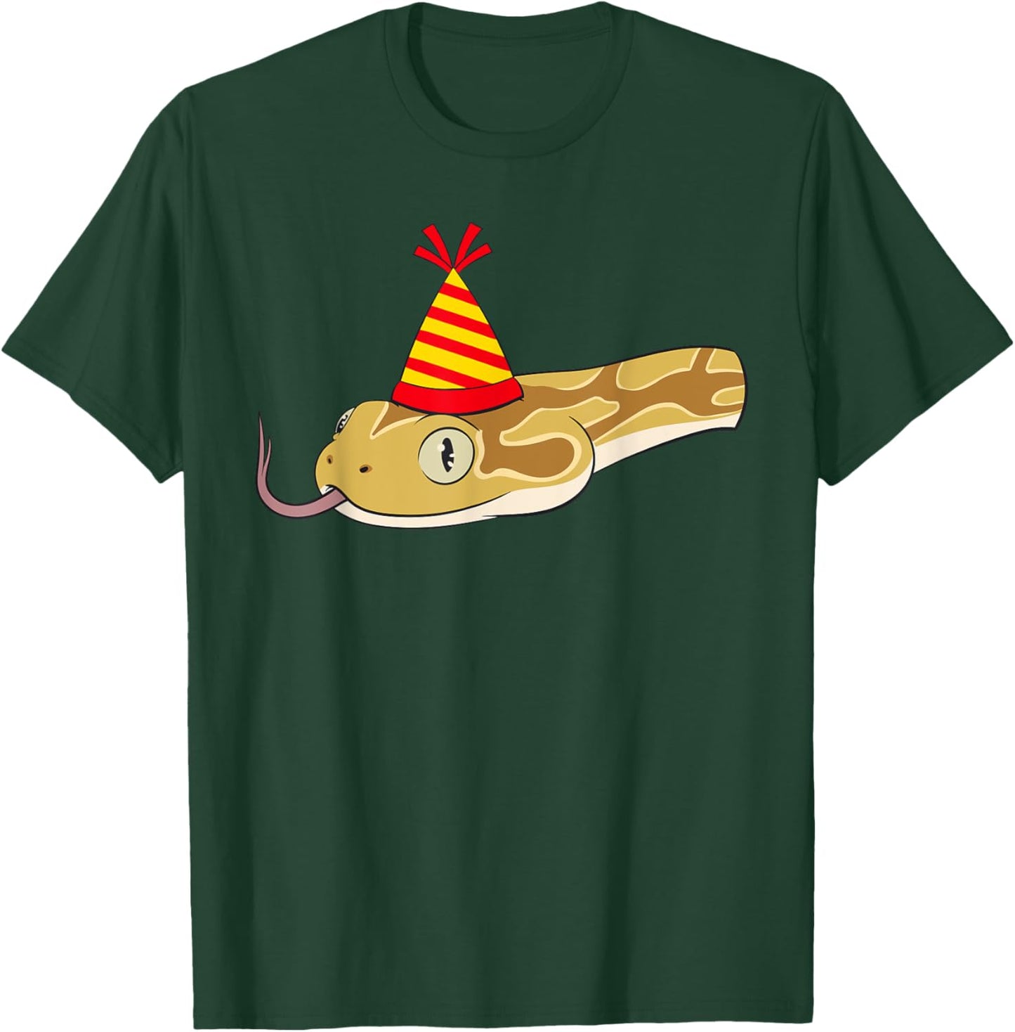 Snake Theme Birthday Party Hat Zoologist Bday Reptile T-Shirt - T-Shirt | Forest
