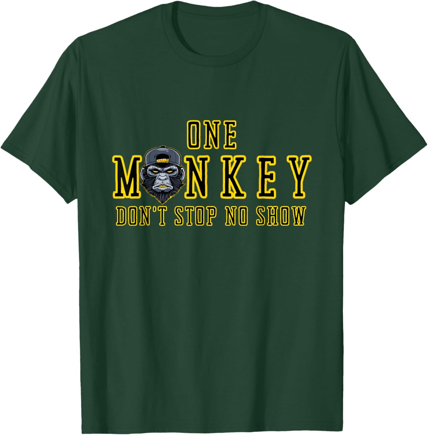 Bruh Ape One Monkey Don't Stop No Show Funny Novelty T-Shirt - T-Shirt | Forest