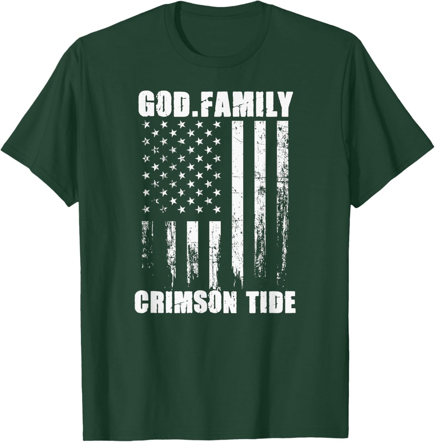 Minden Crimson Tide God. Family. Vintage USA Flag T-Shirt - T-Shirt | Forest