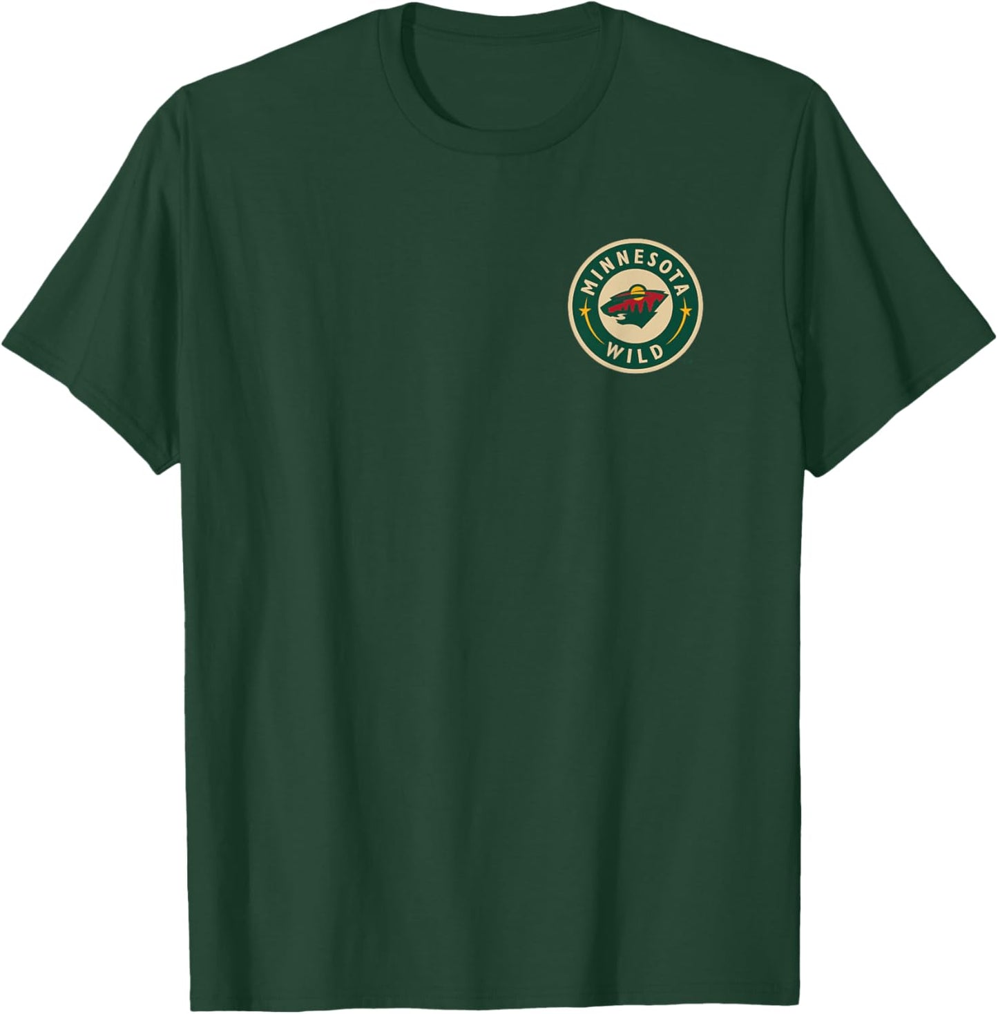 Minnesota Wild Front/Back White NHL Officially Licensed T-Shirt - T-Shirt | Forest