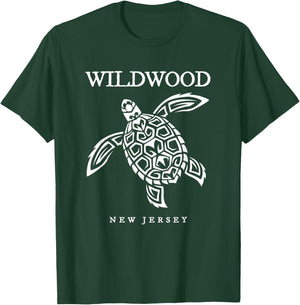 Wildwood New Jersey Sea Turtle Beach Vacation T-Shirt - T-Shirt | Forest