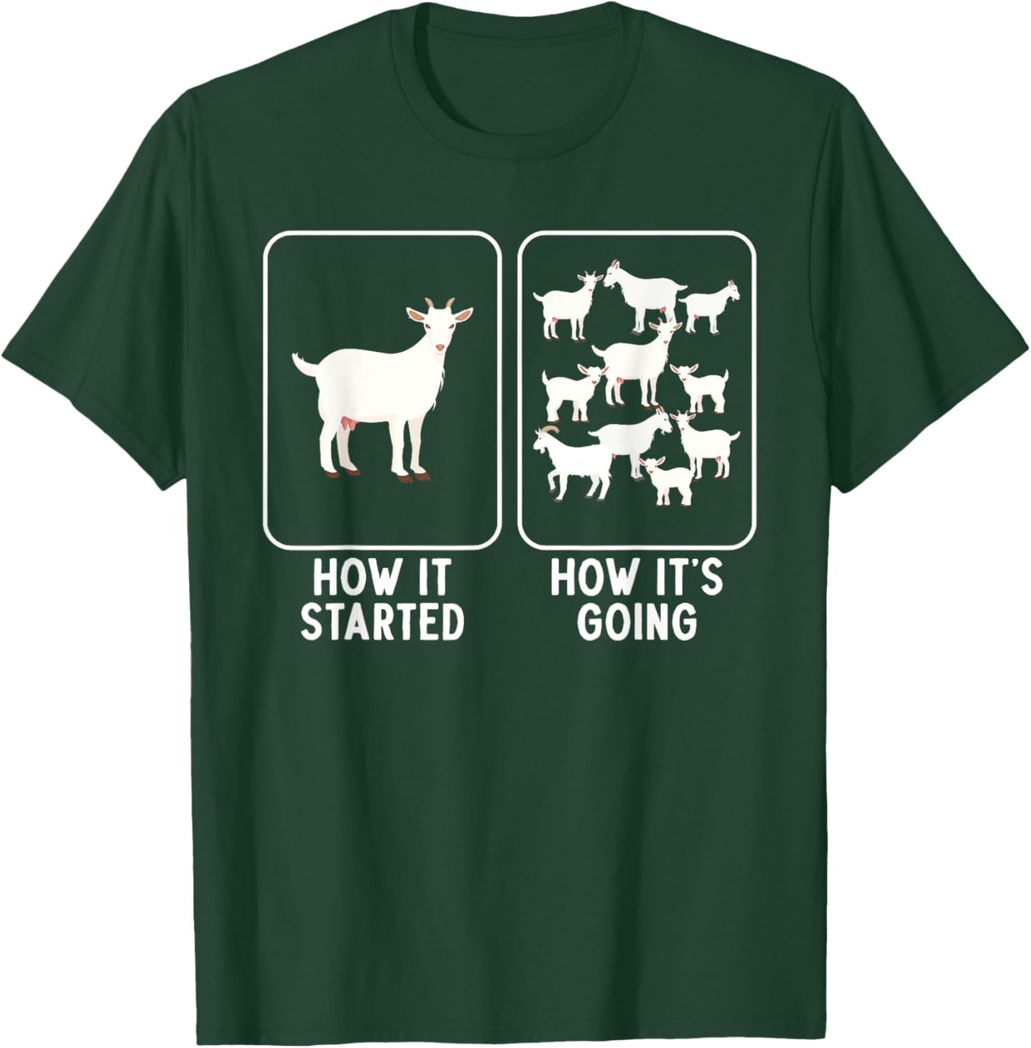 Goat Design Women Goat Themed Domestic Goat Lover T-Shirt - T-Shirt | Forest