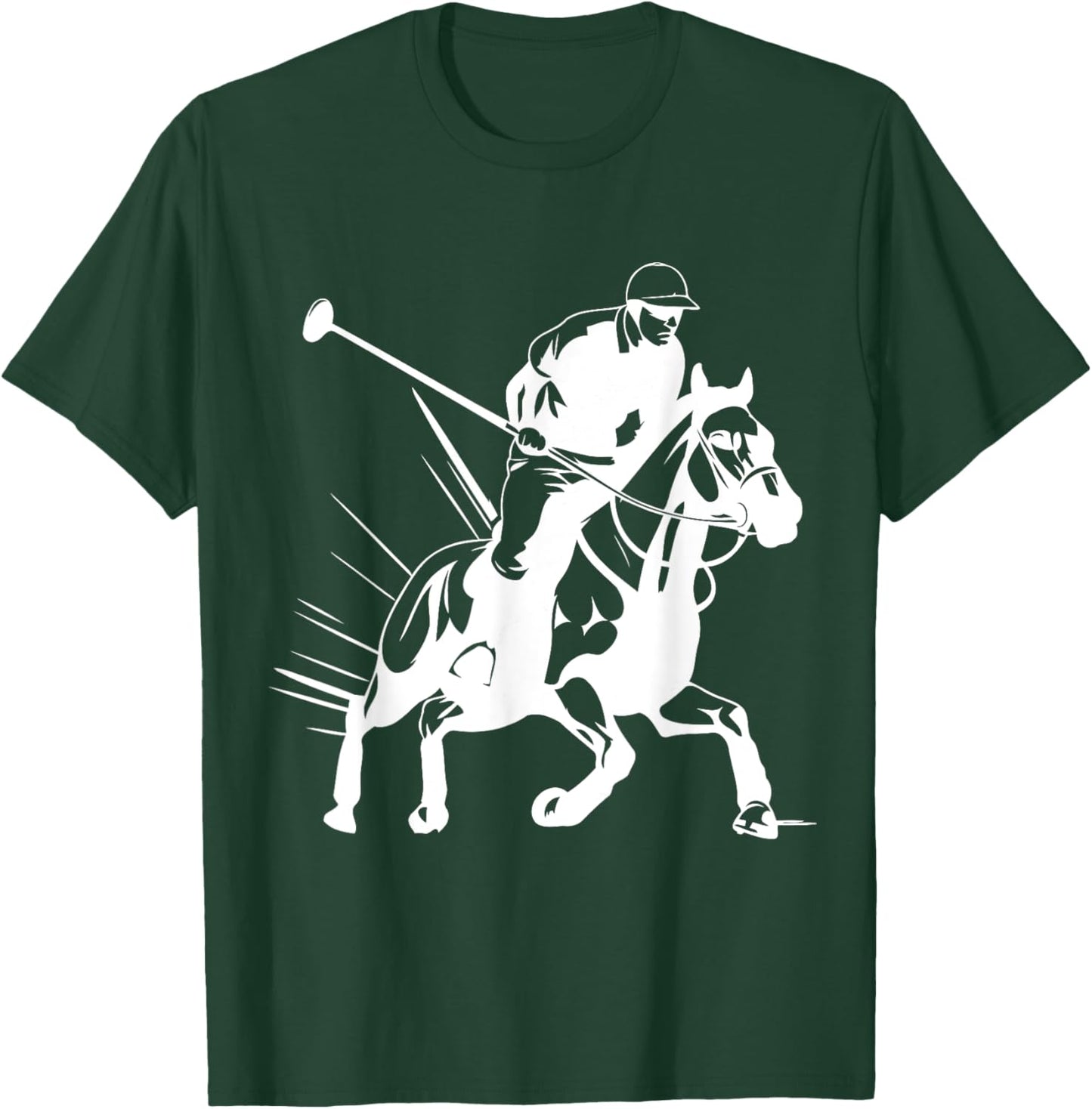 Polo Player Horse Sport Ride Riding Equestrian Sport Rider T-Shirt - T-Shirt | Forest