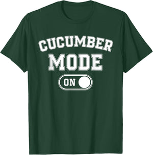 Cucumber Mode On Costume Funny Vegetarian Gift Farmer Farm T-Shirt - T-Shirt | Forest