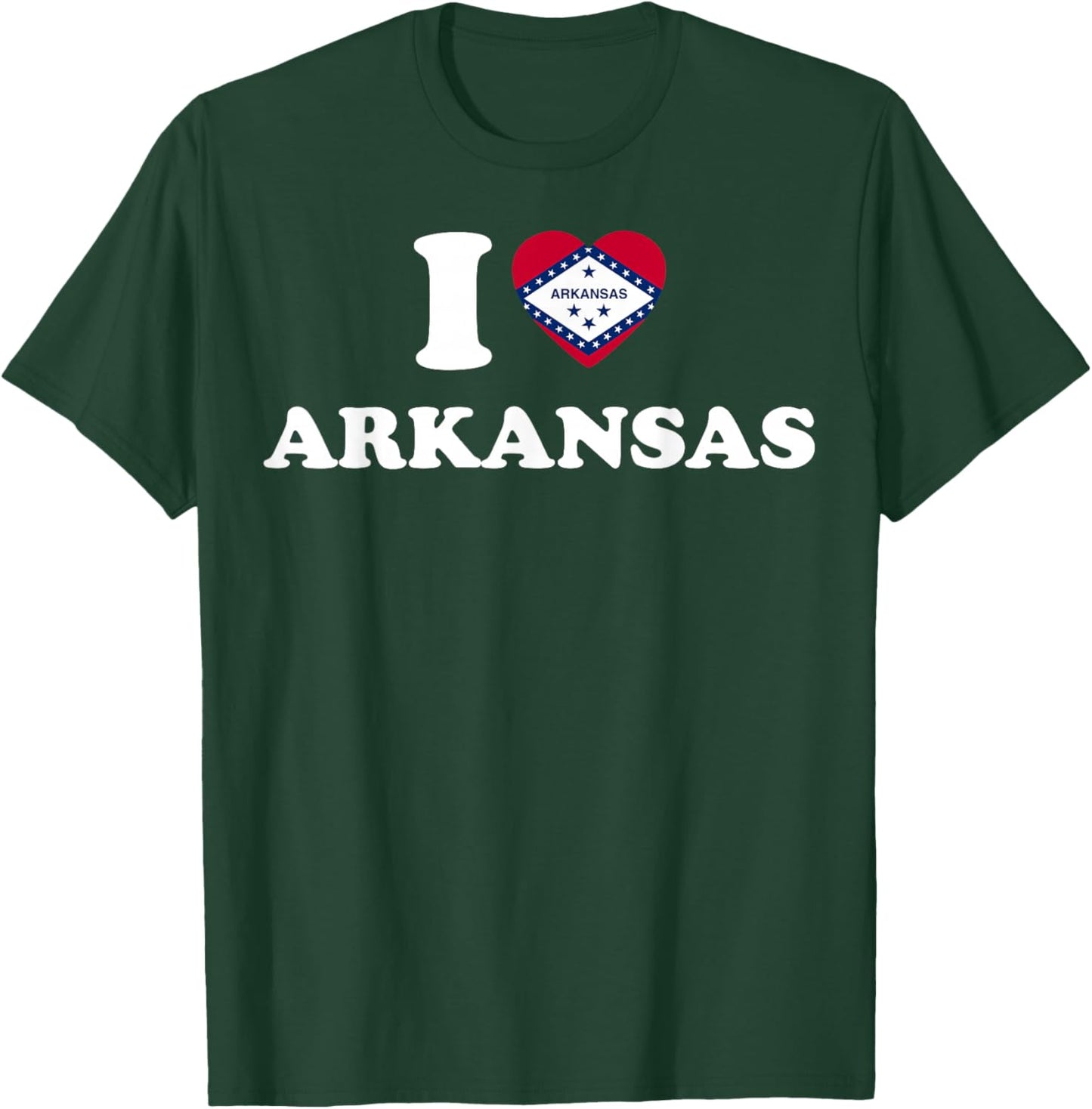I Love Arkansas Shirt I Heart Arkansas Flag T-Shirt - T-Shirt | Forest